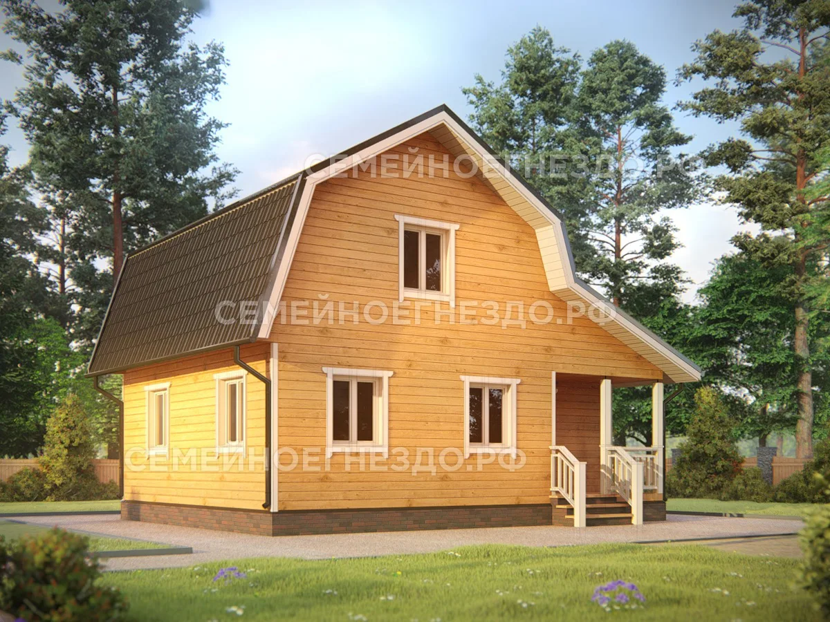 Брусовой дом № 0152 — вид 2