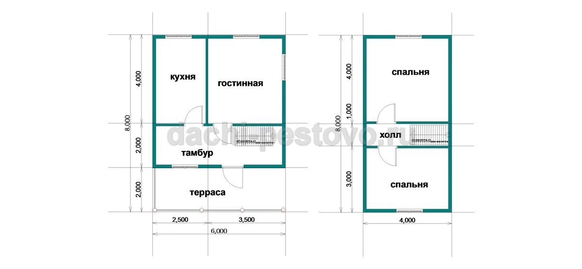 Планировка Каркасный дом №43