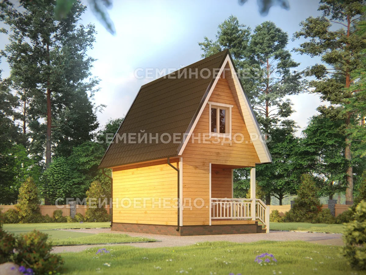 Баня из бруса №050 — вид 2