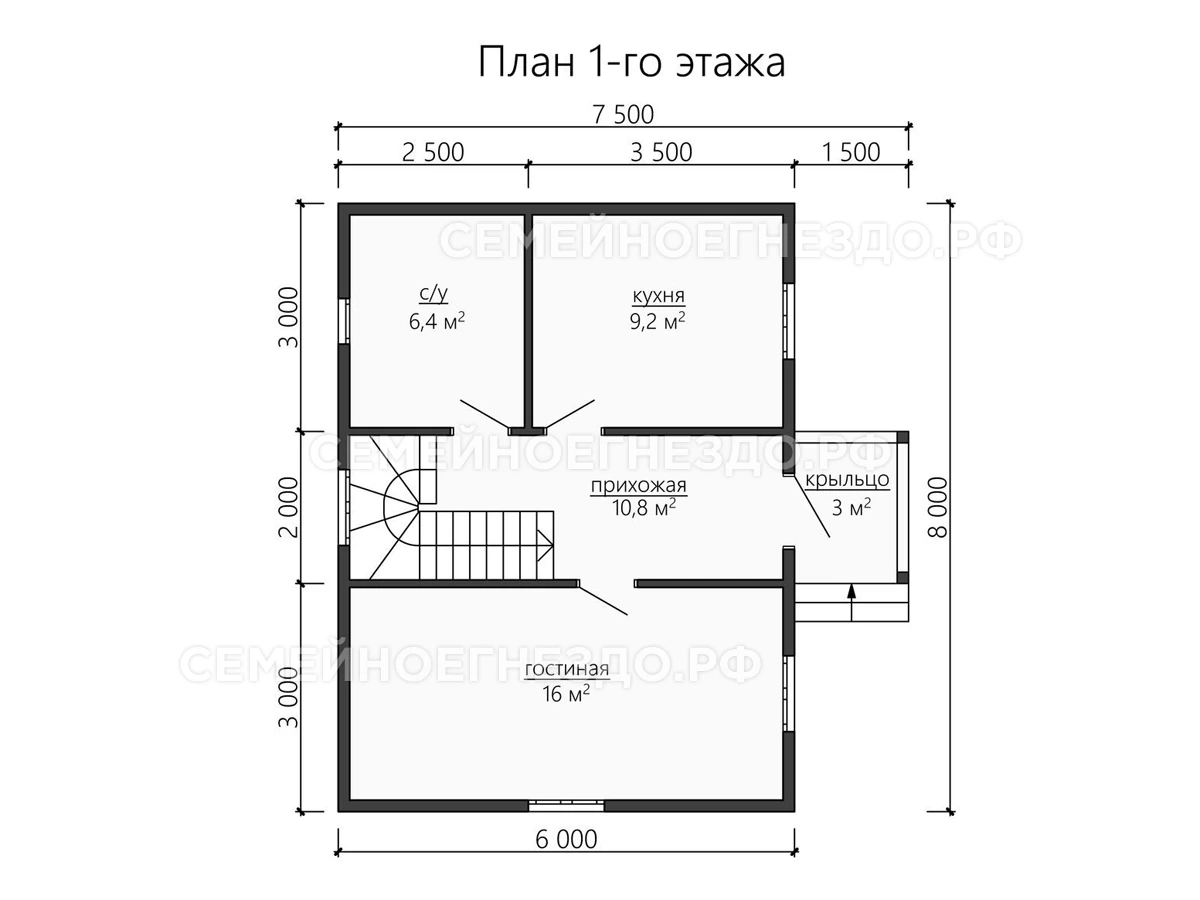 Планировка Каркасный дом № 0157