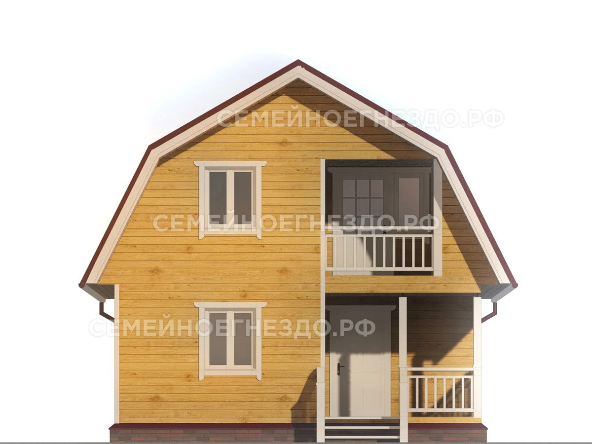 Брусовой дом № 0042 — вид 3