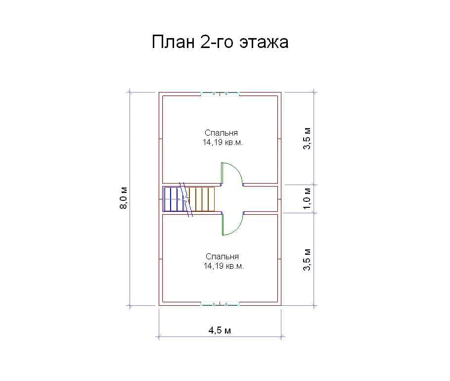 Планировка Брусовой дом №160