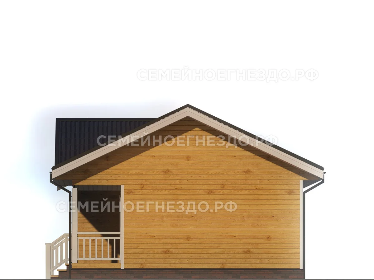 Брусовой дом № 0300 — вид 3