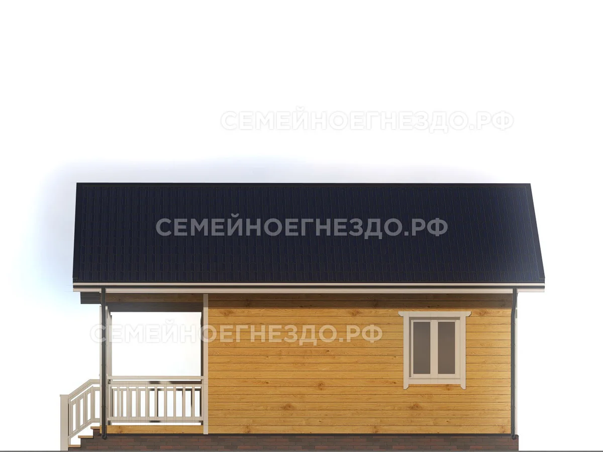 Брусовой дом № 0096 — вид 4