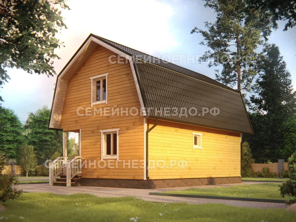 Каркасный дом № 0153 — вид 2