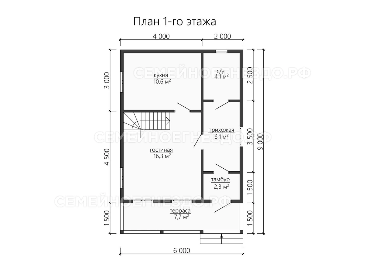 Планировка Брусовой дом № 0147
