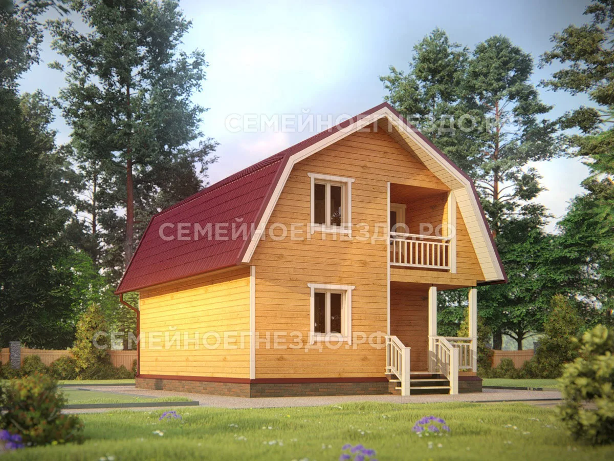 Брусовой дом № 0042 — вид 1