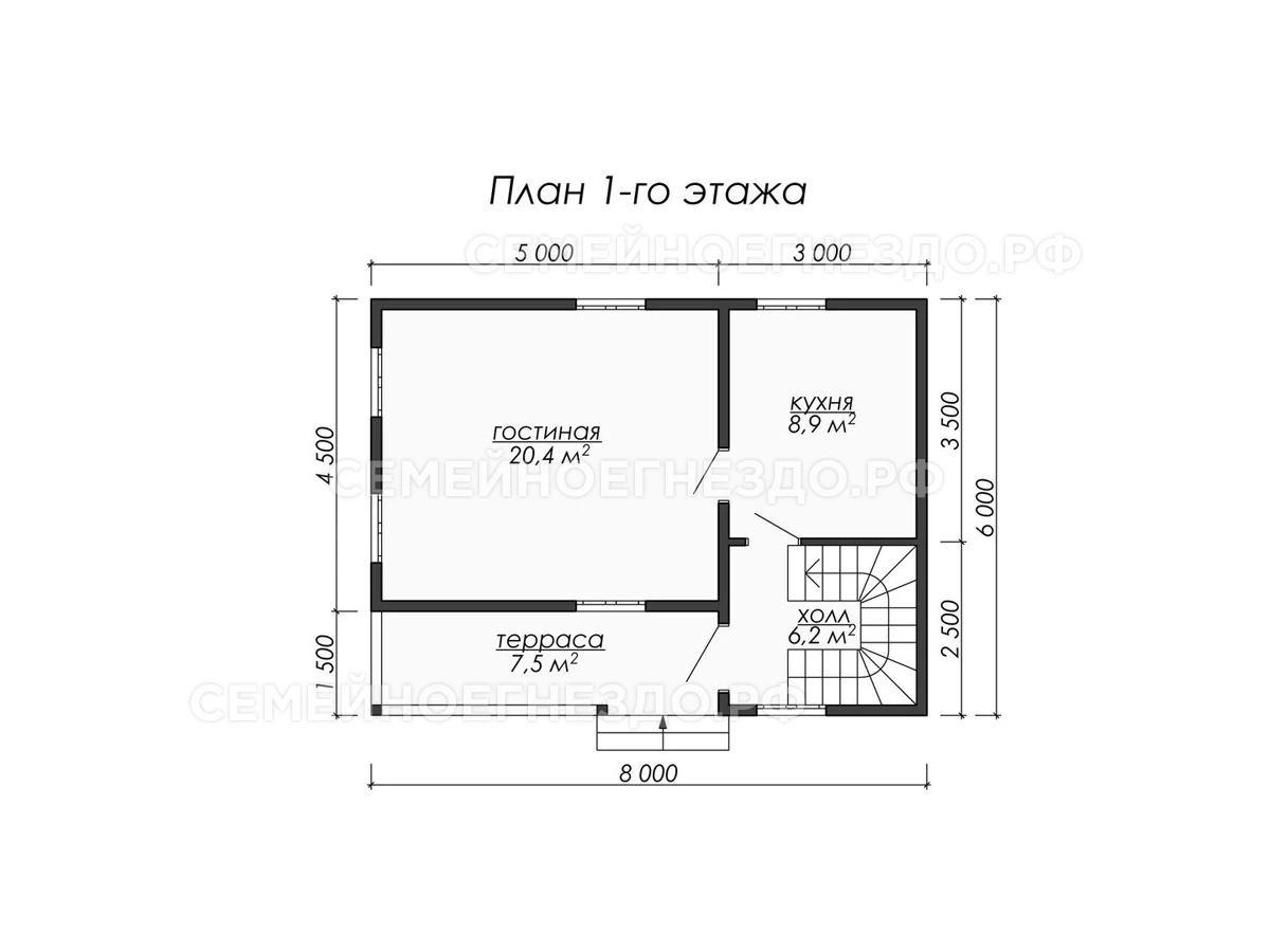 Планировка Брусовой дом № 0078