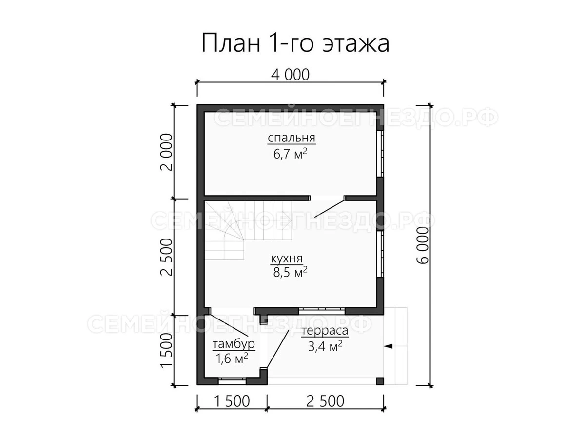 Планировка Брусовой дом № 0094