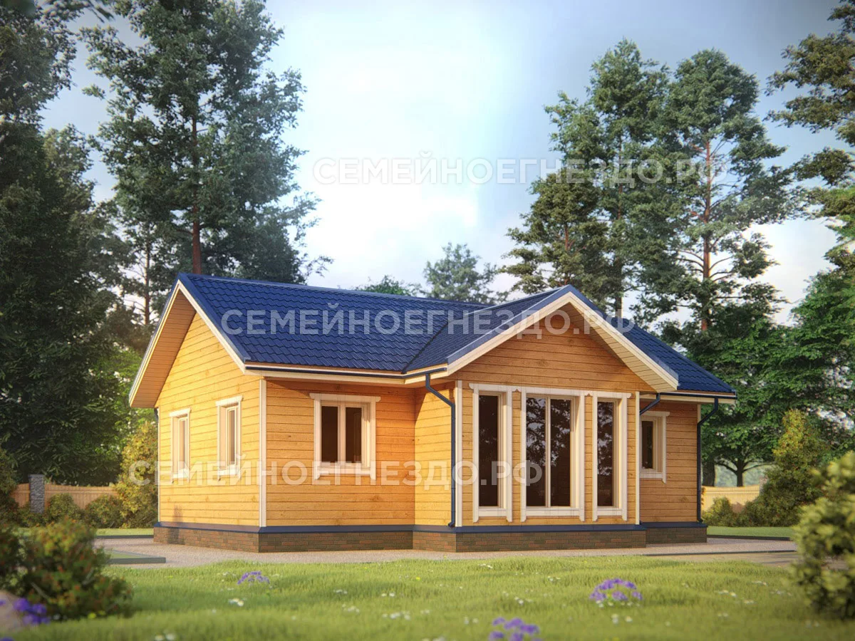 Брусовой дом № 0052 — вид 1