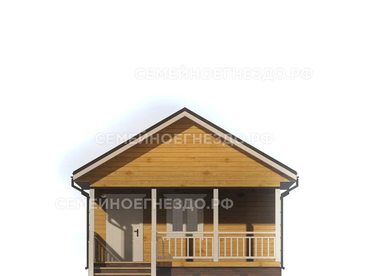 Брусовой дом № 0096 — вид 3
