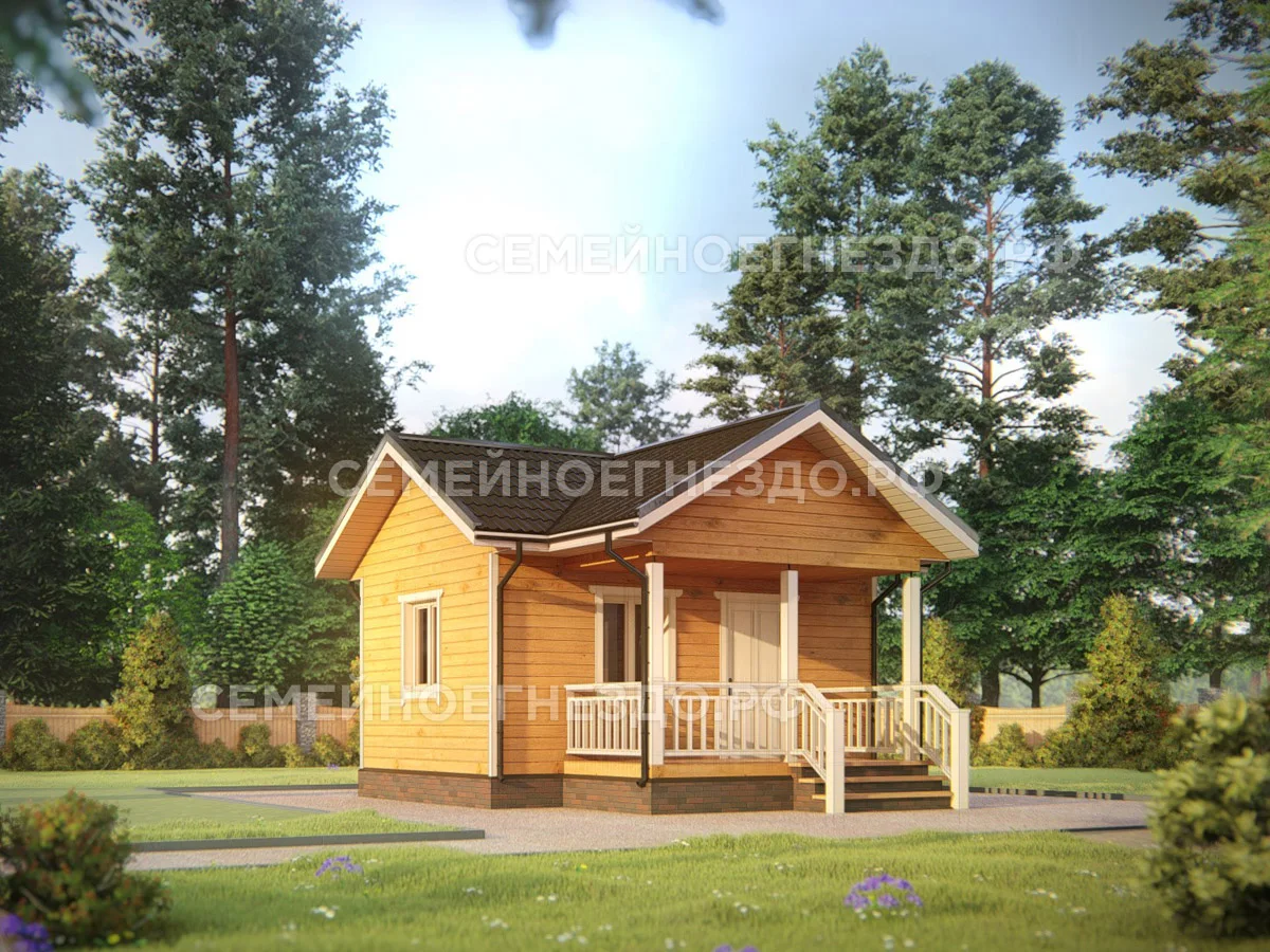 Брусовой дом № 0082 — вид 1