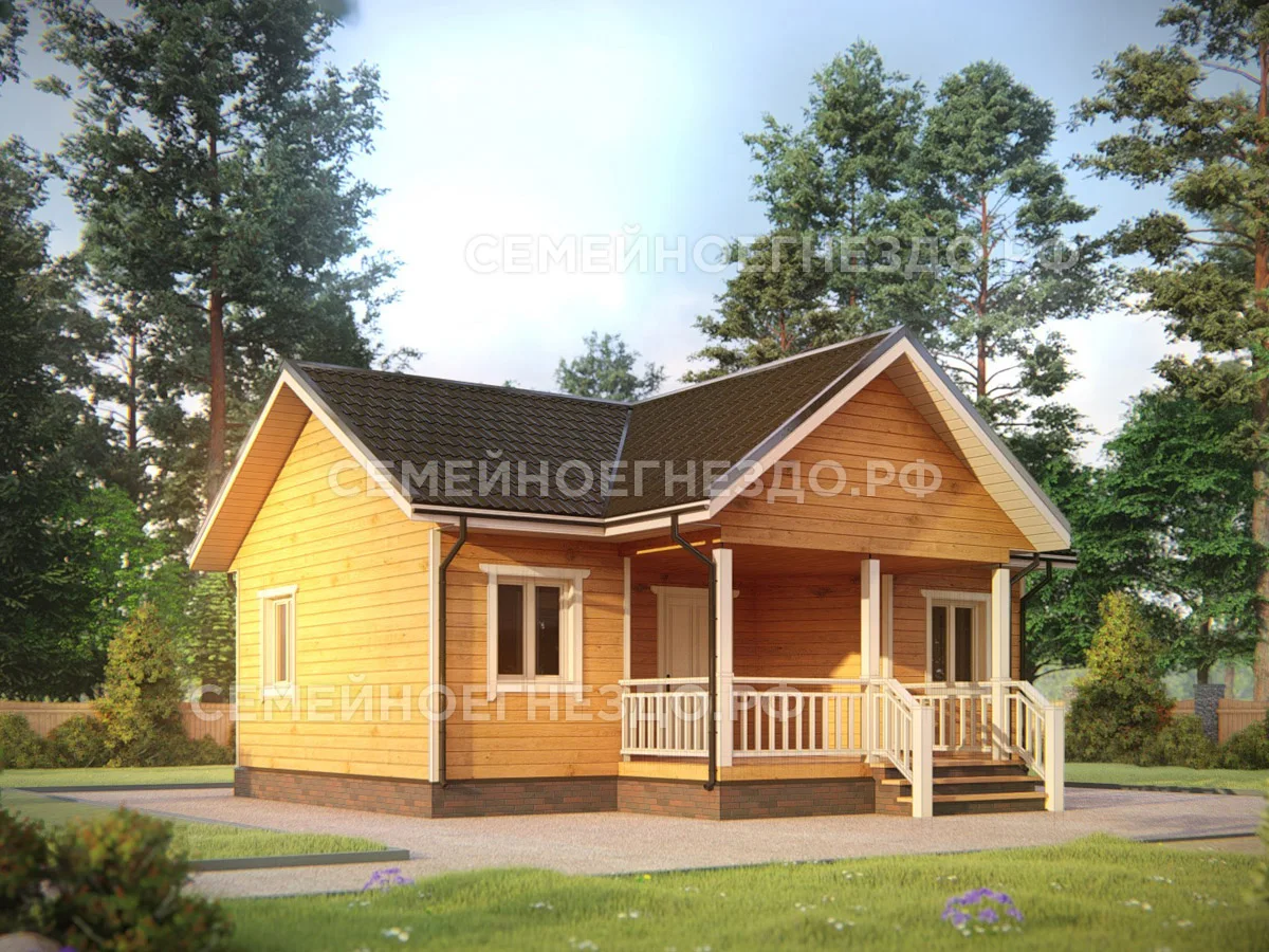 Каркасный дом № 0103 — вид 1