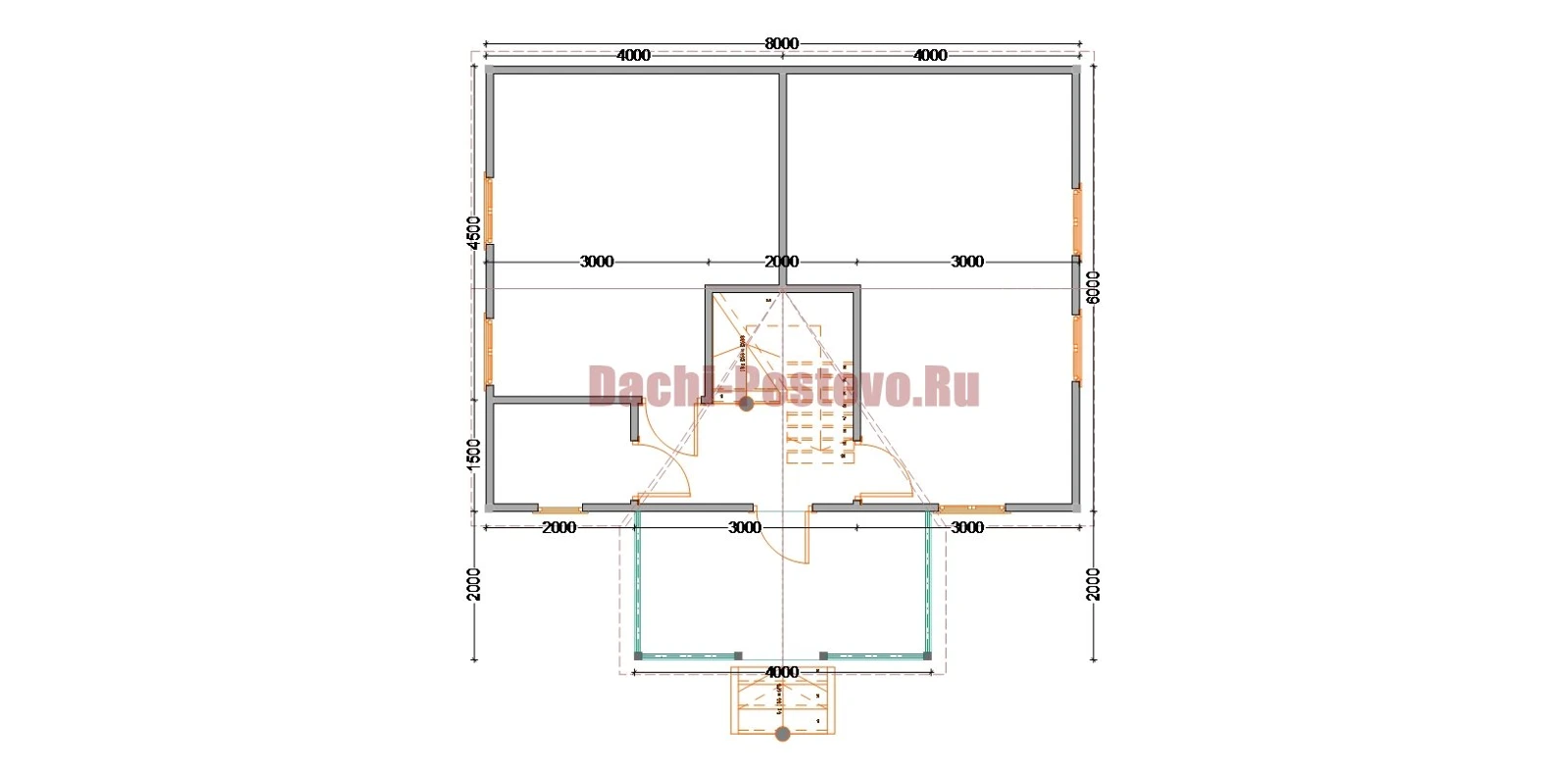 Планировка Брусовой дом №95
