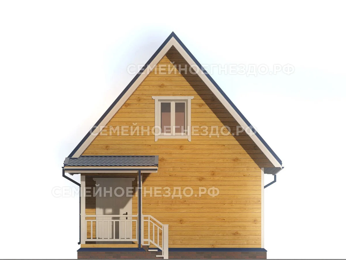 Брусовой дом № 0056 — вид 3