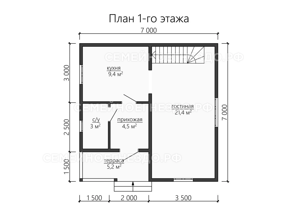 Планировка Каркасный дом № 0159