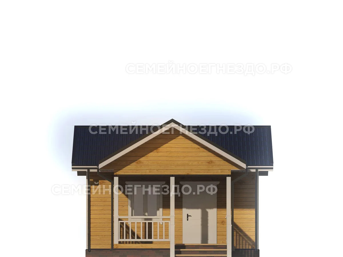 Брусовой дом № 0082 — вид 3
