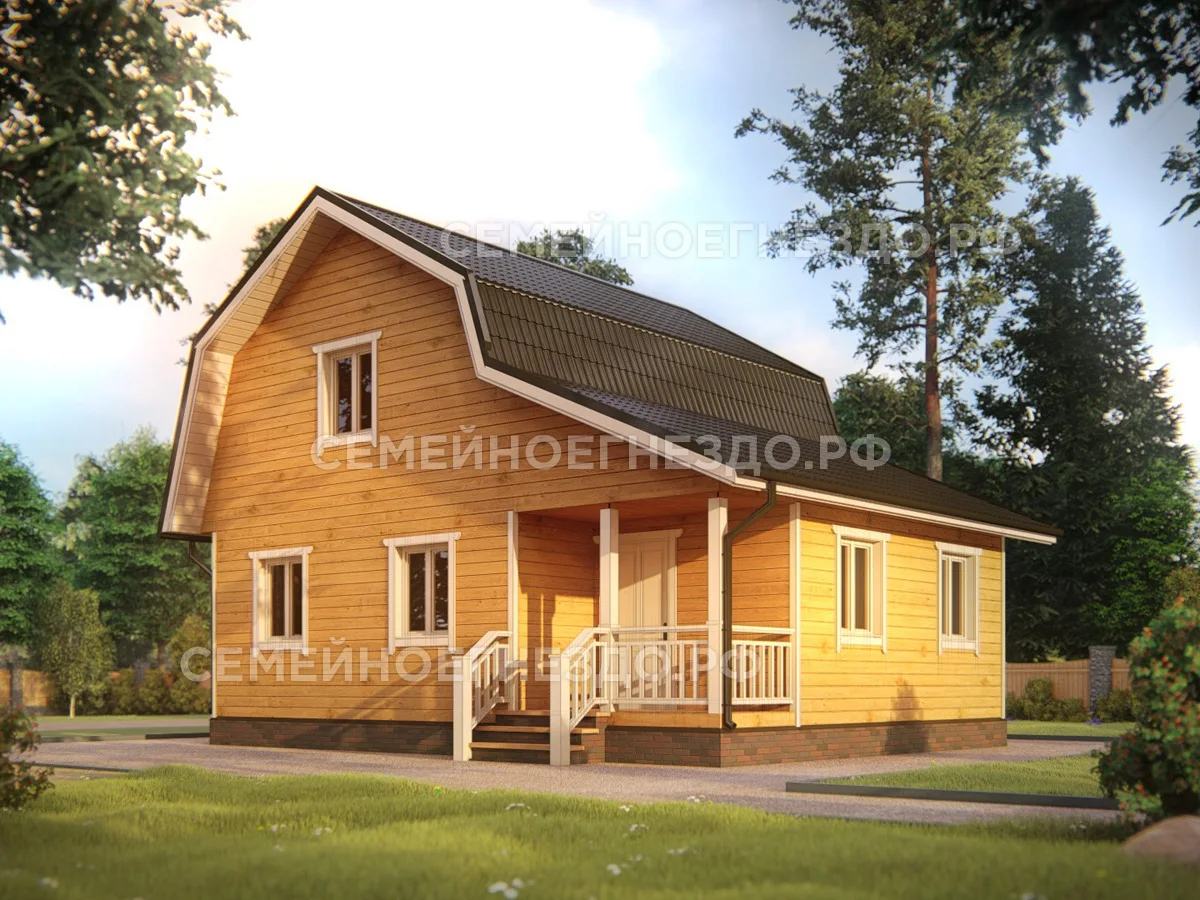 Брусовой дом № 0152 — вид 1
