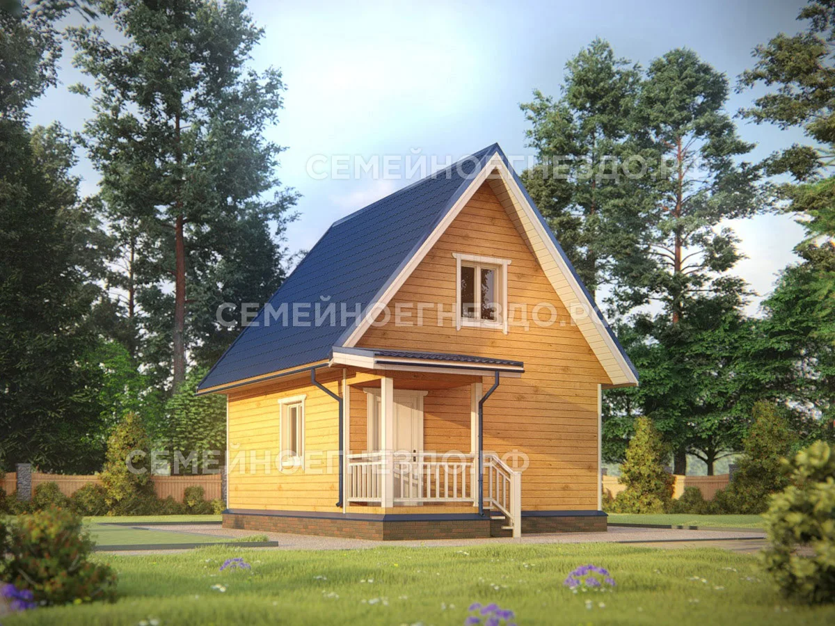 Брусовой дом № 0056 — вид 1
