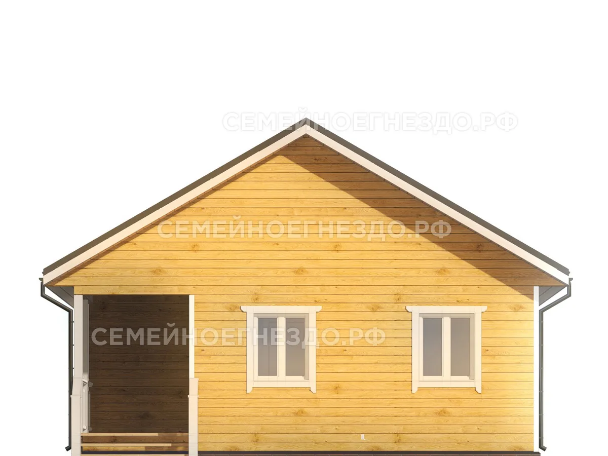 Брусовой дом № 0242 — вид 3