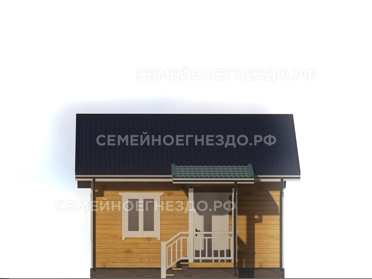 Брусовой дом № 0087 — вид 3