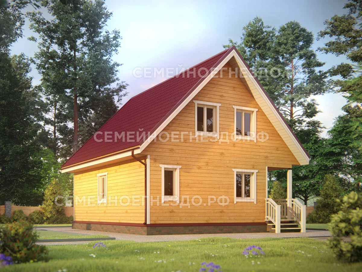 Брусовой дом № 0041 — вид 1