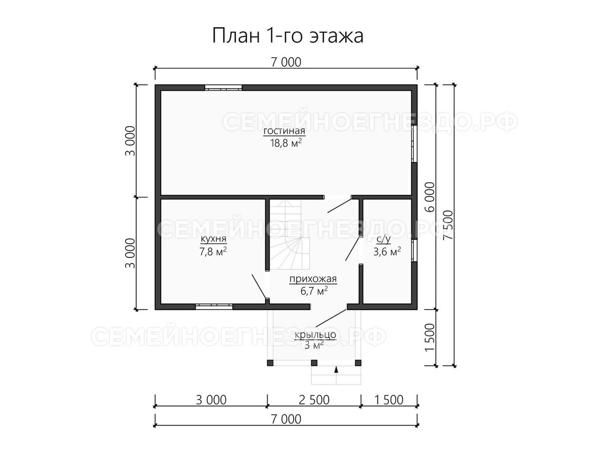 Планировка Брусовой дом № 0123