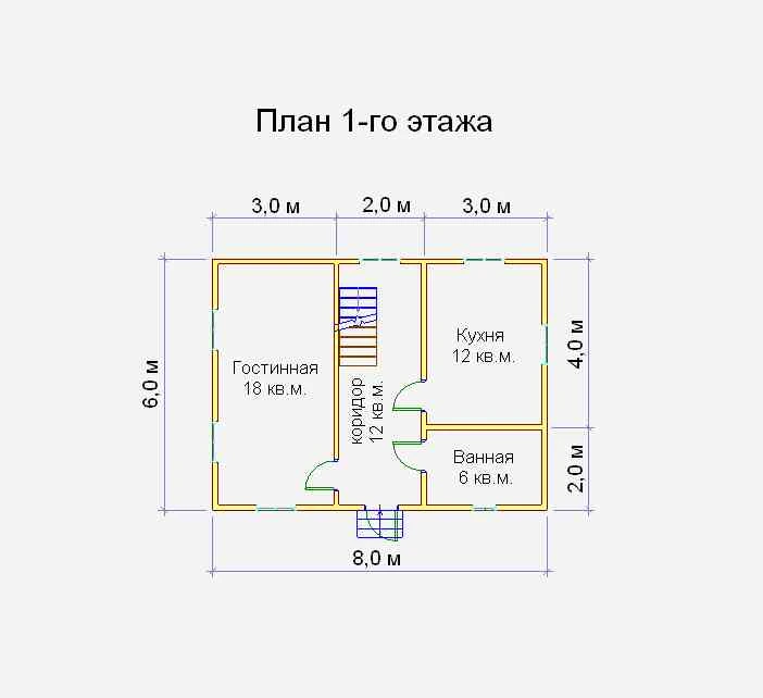 Планировка Брусовой дом №156