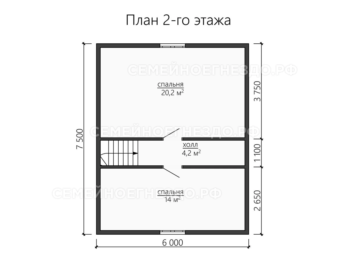 Планировка Каркасный дом № 0166
