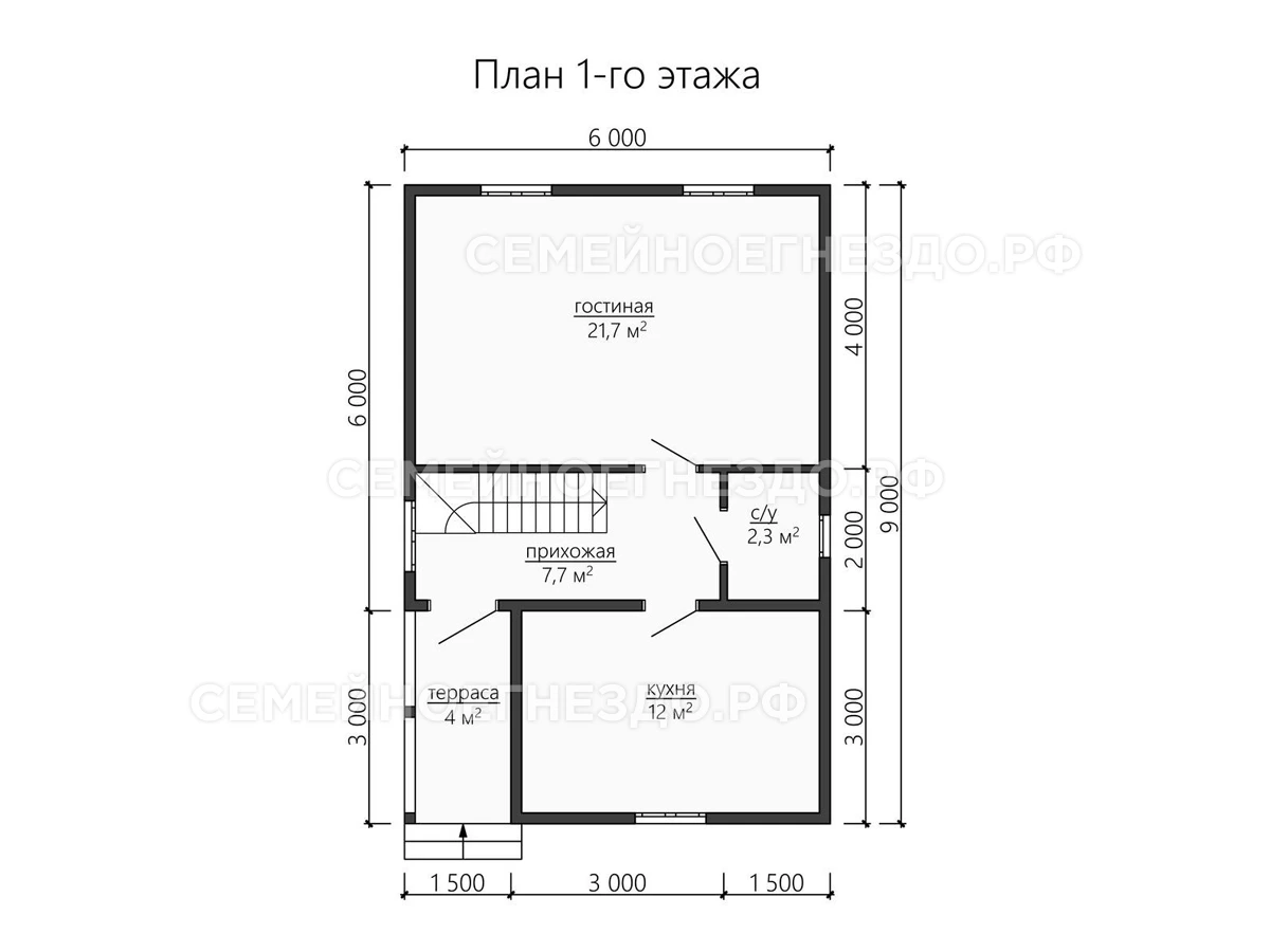 Планировка Каркасный дом № 0153