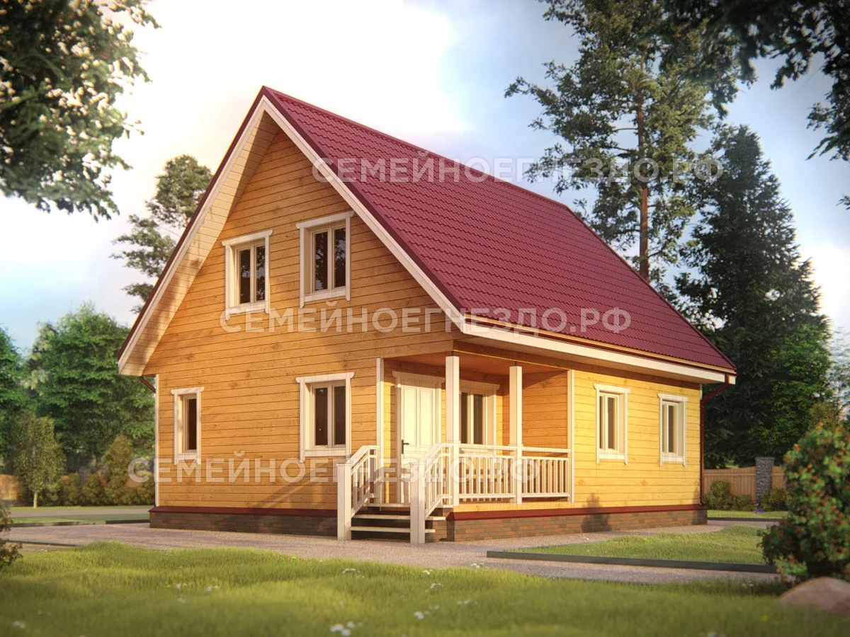 Брусовой дом № 0041 — вид 2