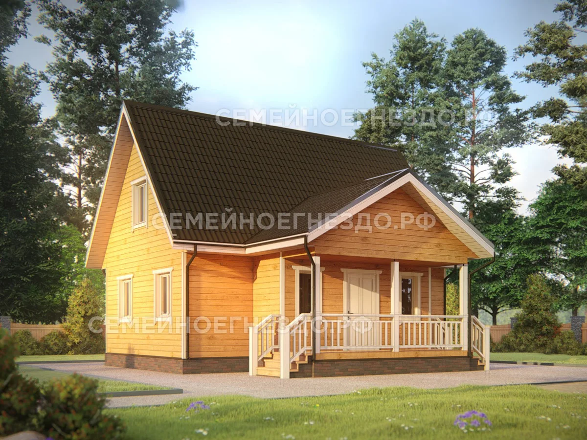 Каркасный дом № 0172 — вид 2
