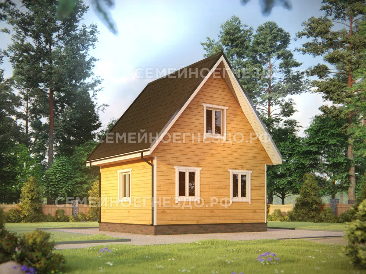 Каркасный дом № 0100 — вид 2