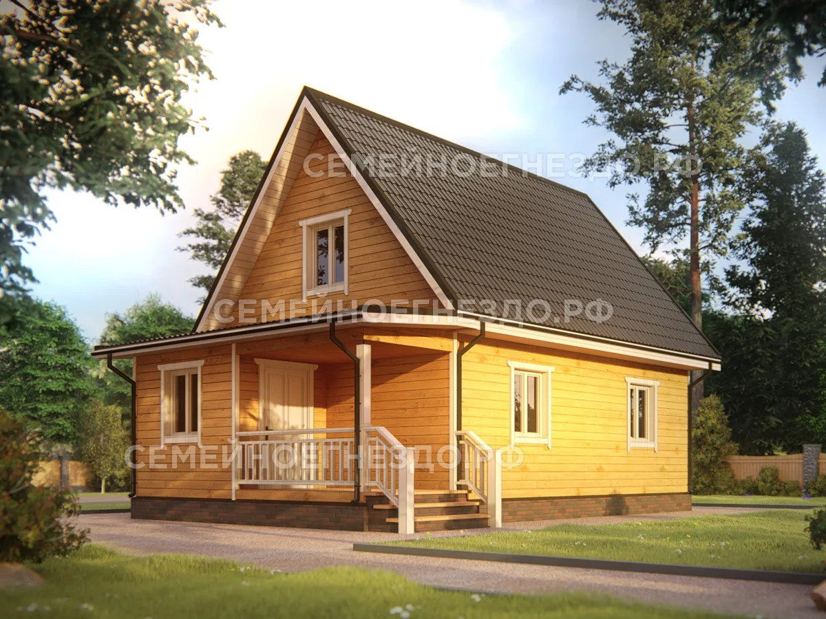 Каркасный дом № 0150 — вид 1
