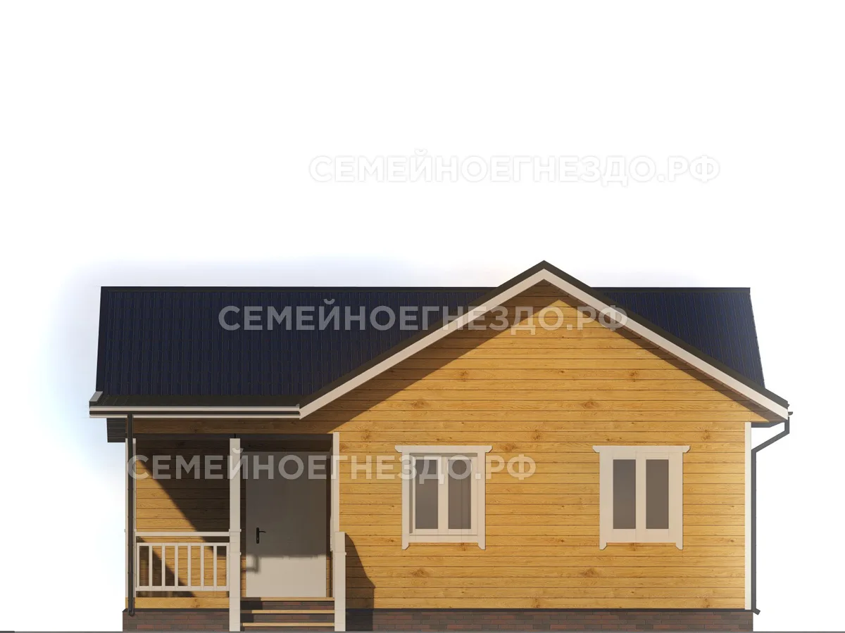 Брусовой дом № 0136 — вид 3