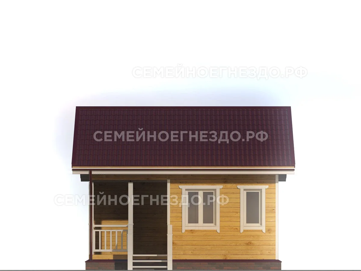 Баня из бруса №015 — вид 3