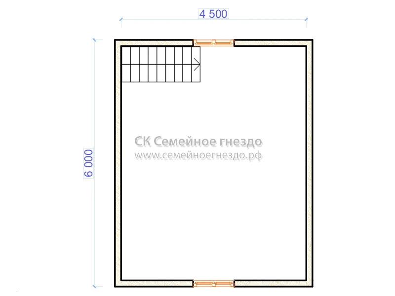 Планировка Баня из бруса №96