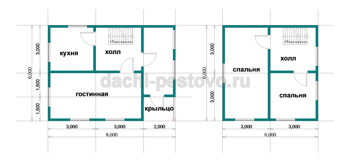 Планировка Каркасный дом №41