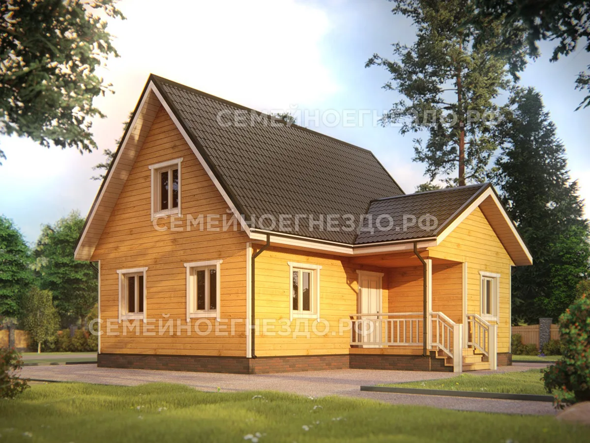 Каркасный дом № 0165 — вид 1