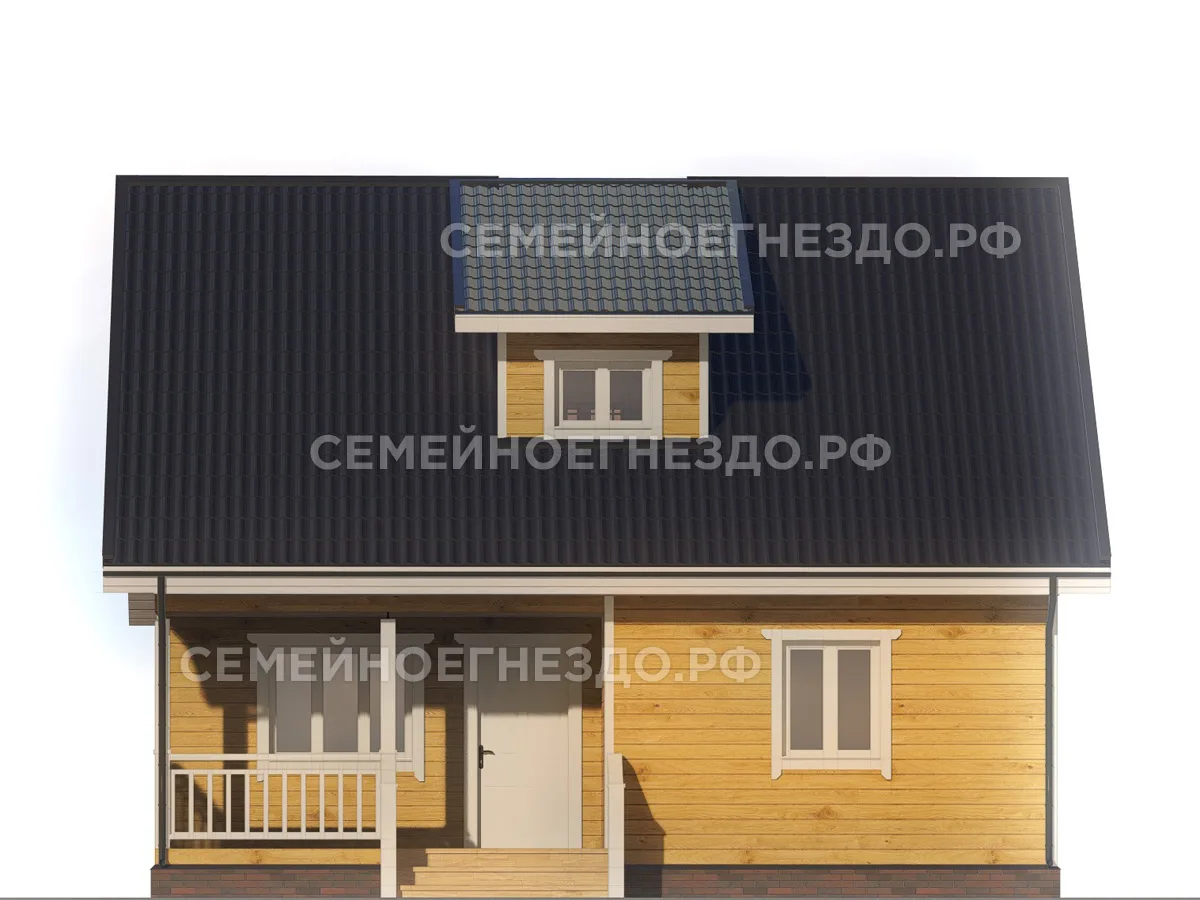 Брусовой дом № 0186 — вид 4