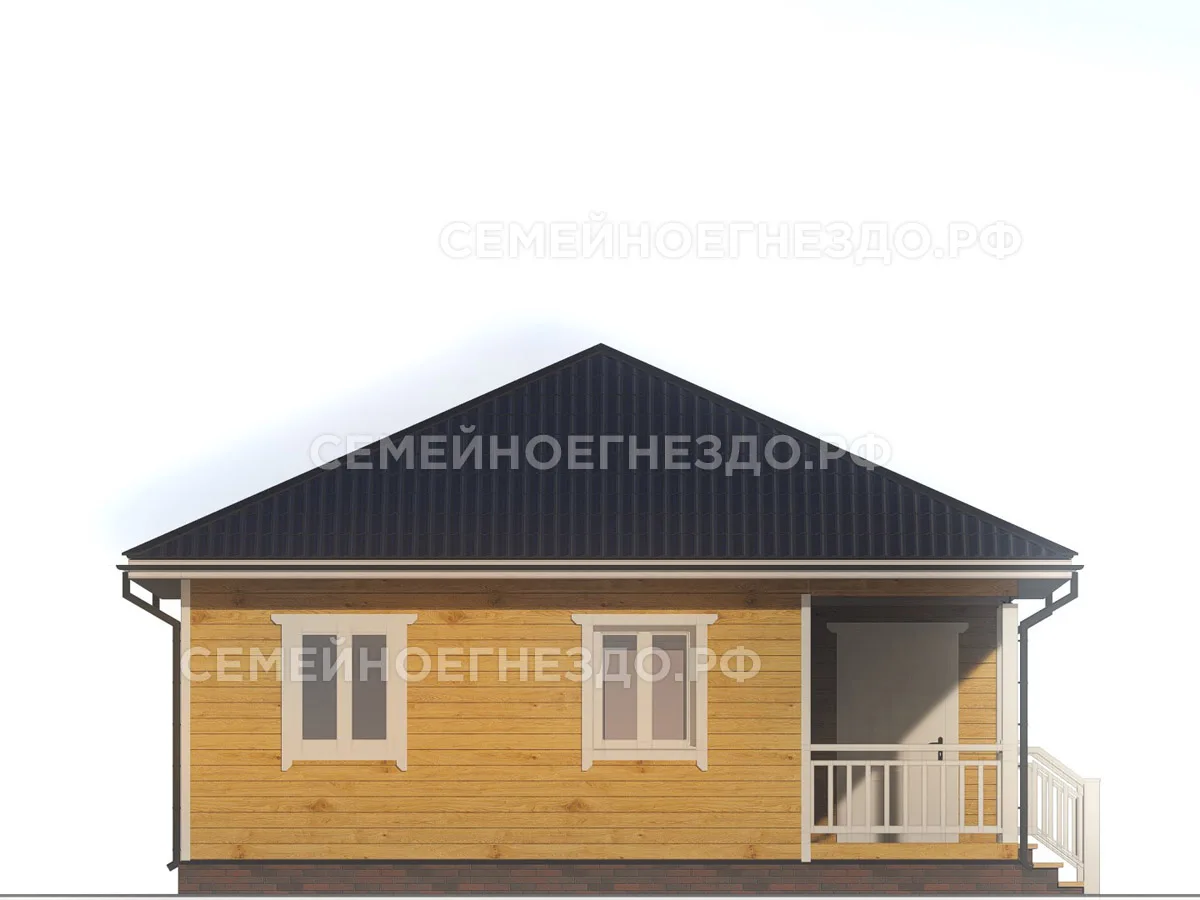 Брусовой дом № 0116 — вид 3