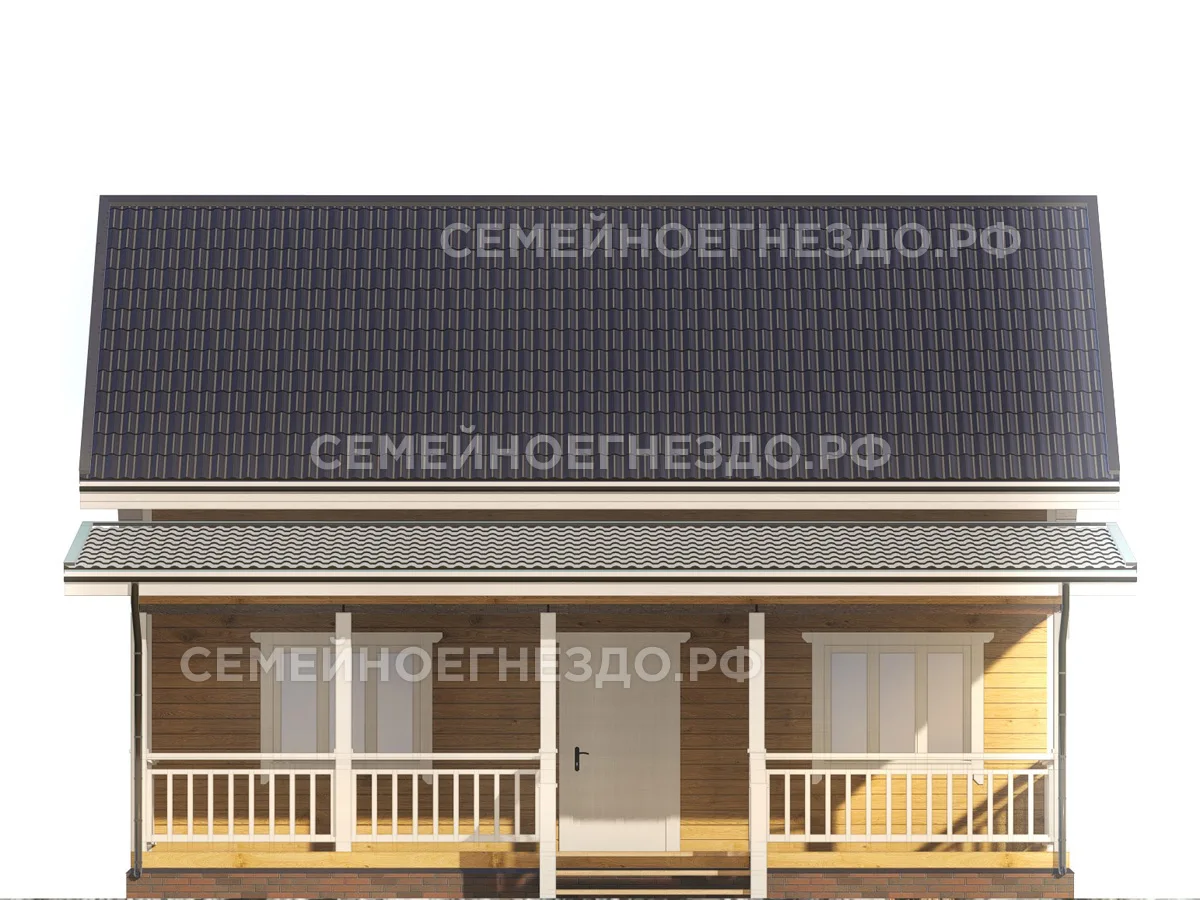 Каркасный дом № 0206 — вид 3