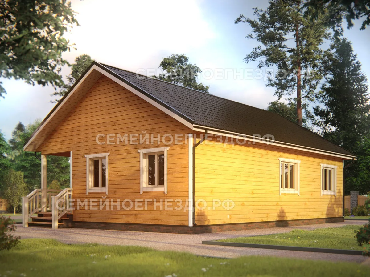 Брусовой дом № 0242 — вид 2