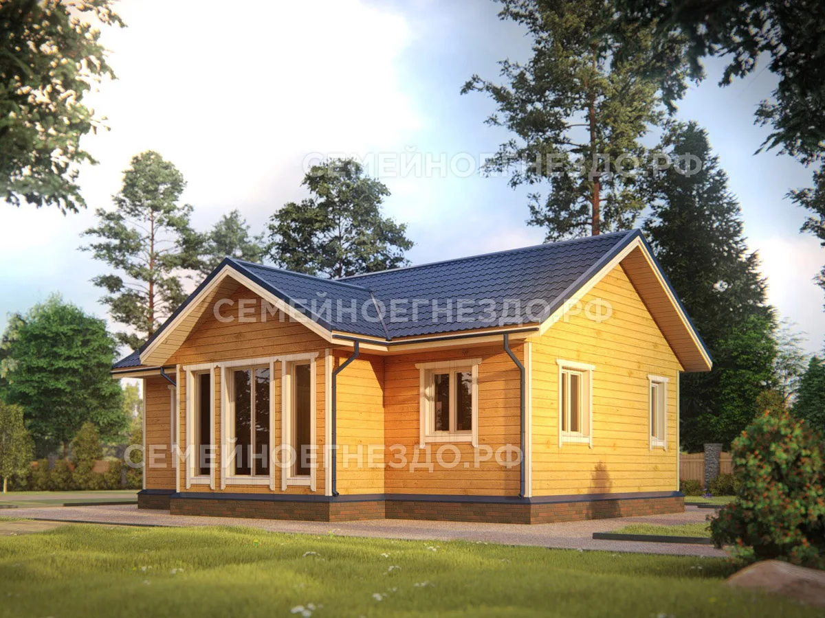 Брусовой дом № 0052 — вид 2