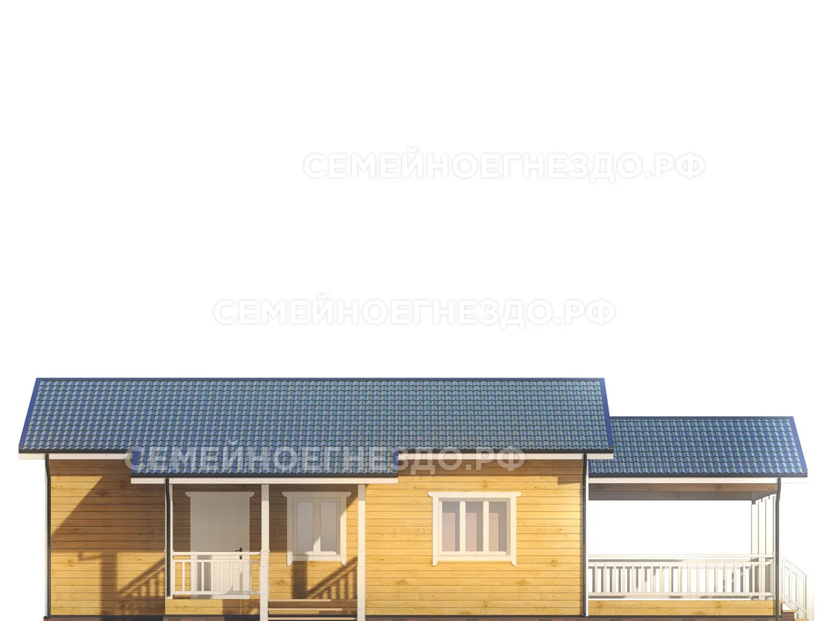 Брусовой дом № 0245 — вид 3