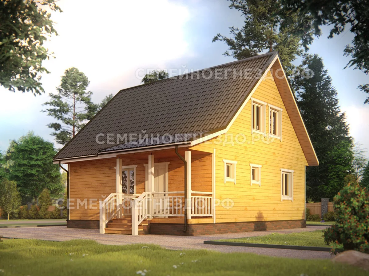 Брусовой дом № 0180 — вид 2