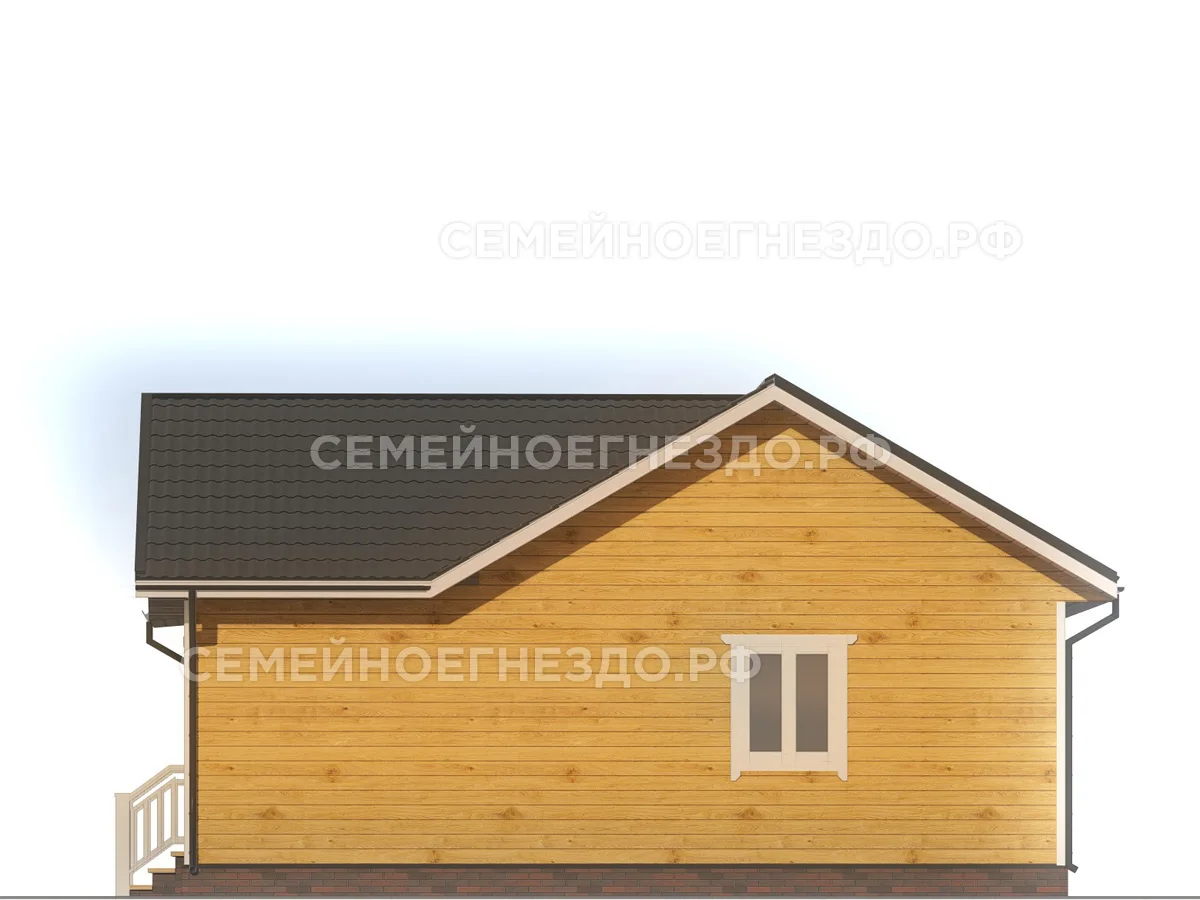 Брусовой дом № 0136 — вид 4