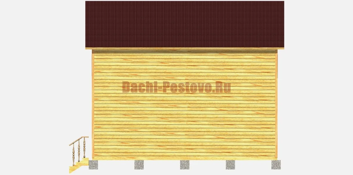 Брусовой дом №107 — вид 3