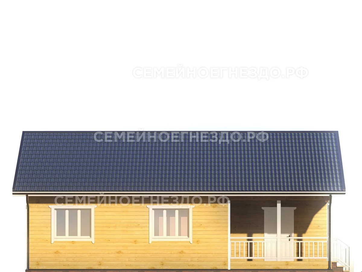 Брусовой дом № 0242 — вид 4