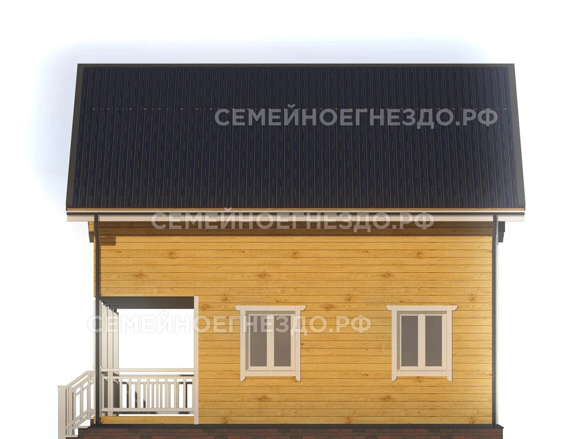 Брусовой дом № 0066 — вид 4